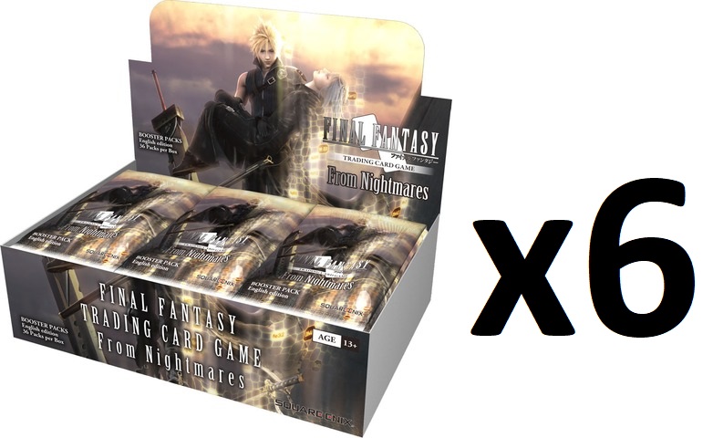 Final Fantasy TCG - From Nightmares Booster Box INNER CASE (6 Booster Boxes)